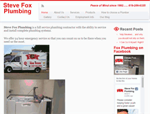 Tablet Screenshot of foxplumbing.com